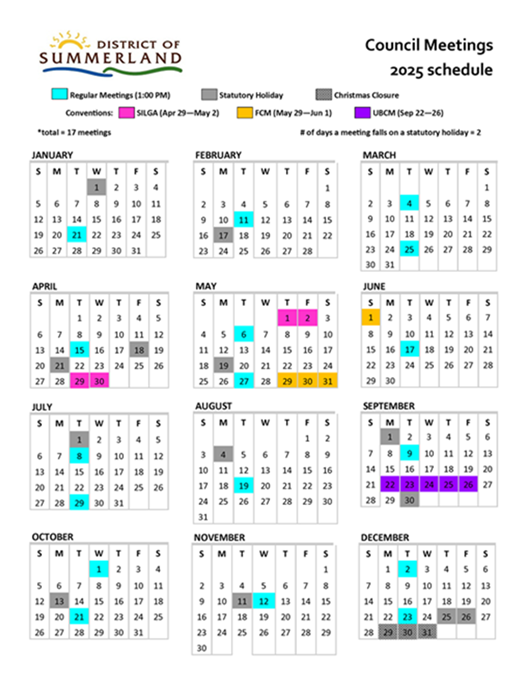 2025 Council Meeting Schedule